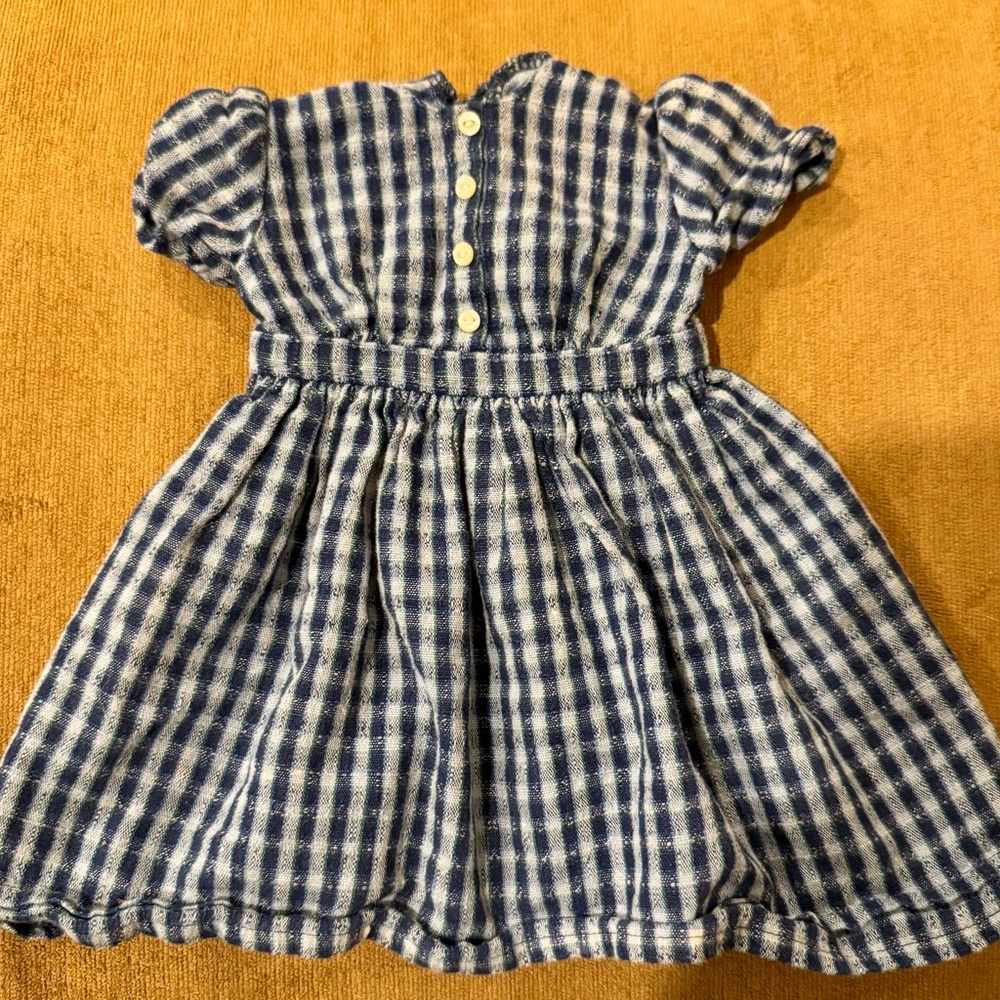 American girl doll Pleasant Company Kirsten on the trail dress blue checker